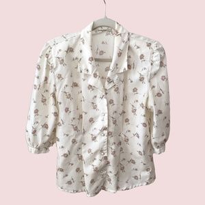 Button Up Vintage Flower Top